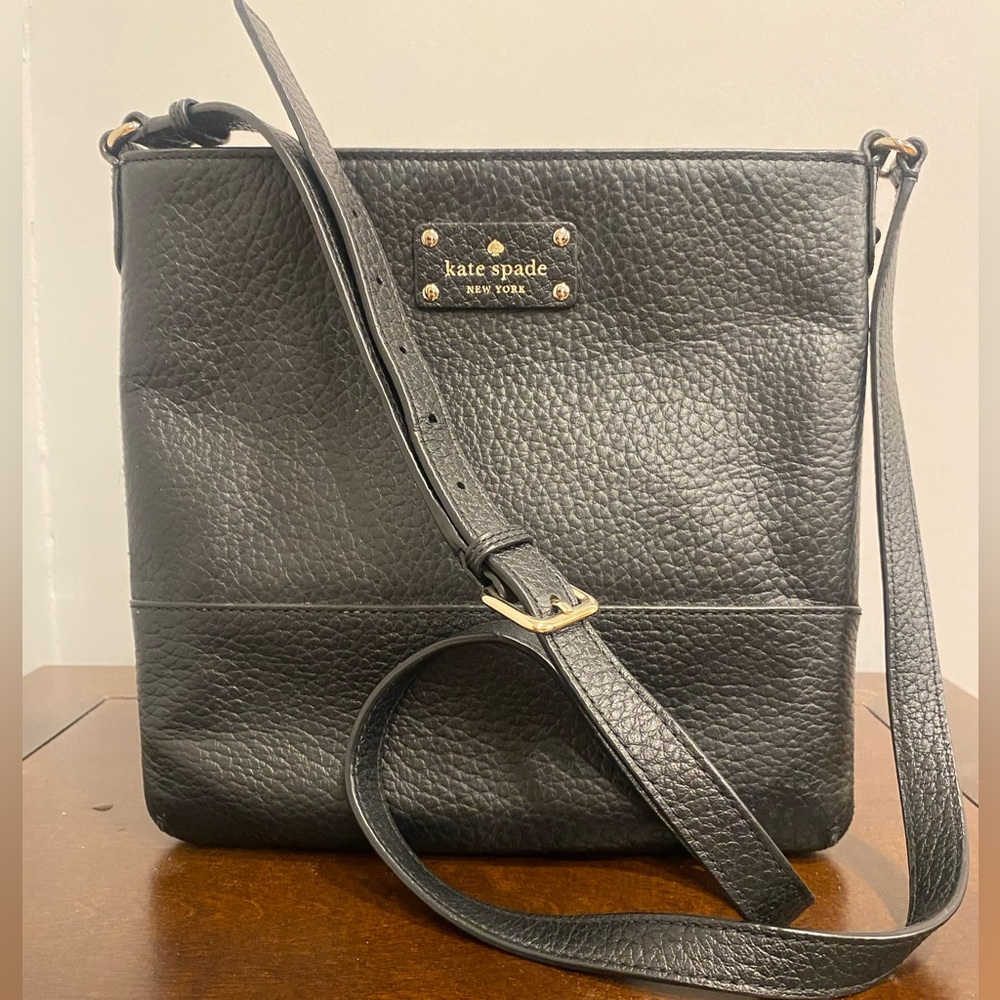 Kate Spade Black Pebble Leather Crossbody